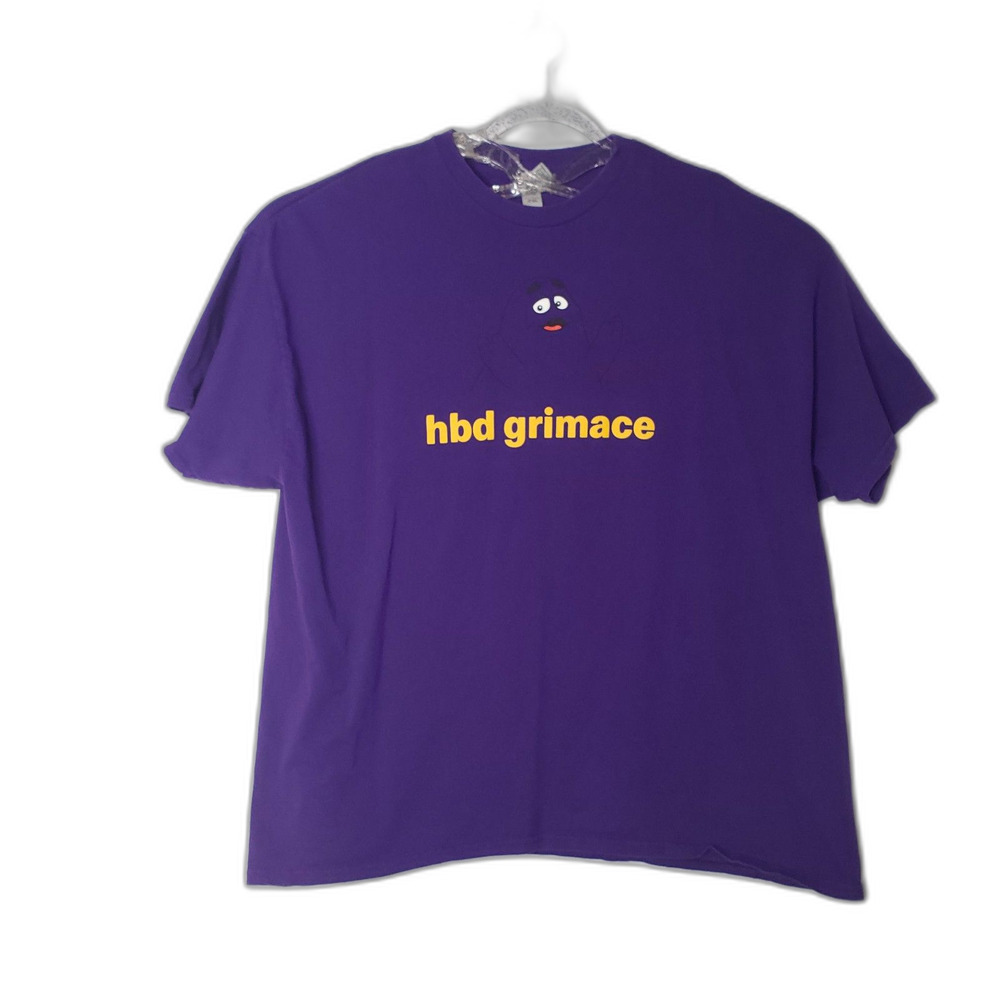 Hbd Grimace Mcdonalds Purple T Shirt Mens Size 2xl